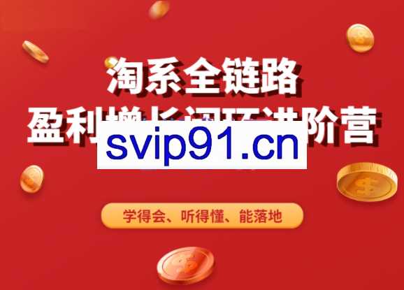 淘系全链路-盈利增长闭环进阶营，价值2980元