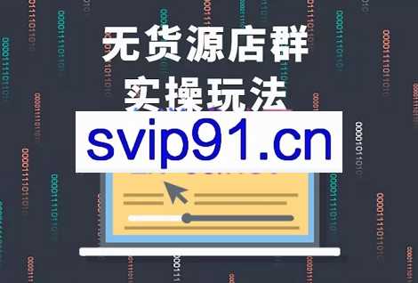 网淘那些事·从0起步做无货源店群一件代发，价值3980元