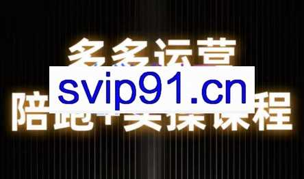 豆豆老师·拼多多运营全系课程，价值1980元