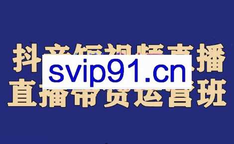 老李·抖音带货实操运营班，价值1980元