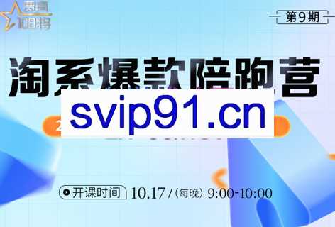 108将淘系爆款陪跑营【第九期】，价值2999元