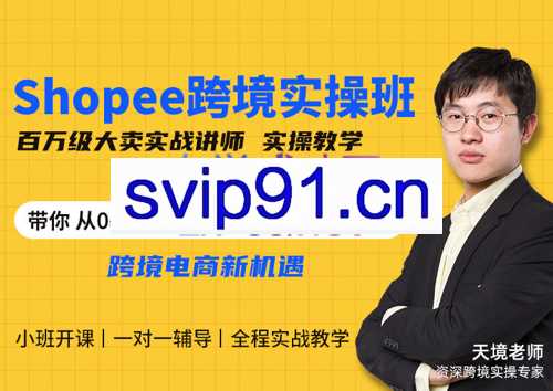 天镜老师·东南亚Shopee跨境电商特训班，价值3980元