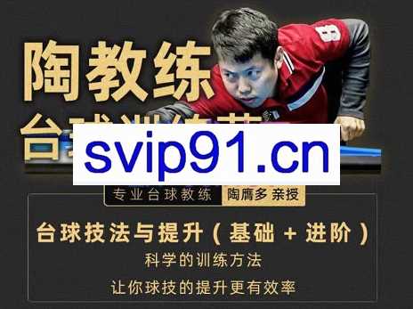陶教练·台球训练营，价值2999元