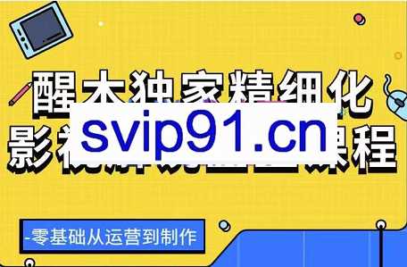 醒木独家精细化影视解说全盘课程，价值599元
