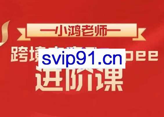 小鸿老师·跨境电商Shopee【基础+进阶】，价值2599元
