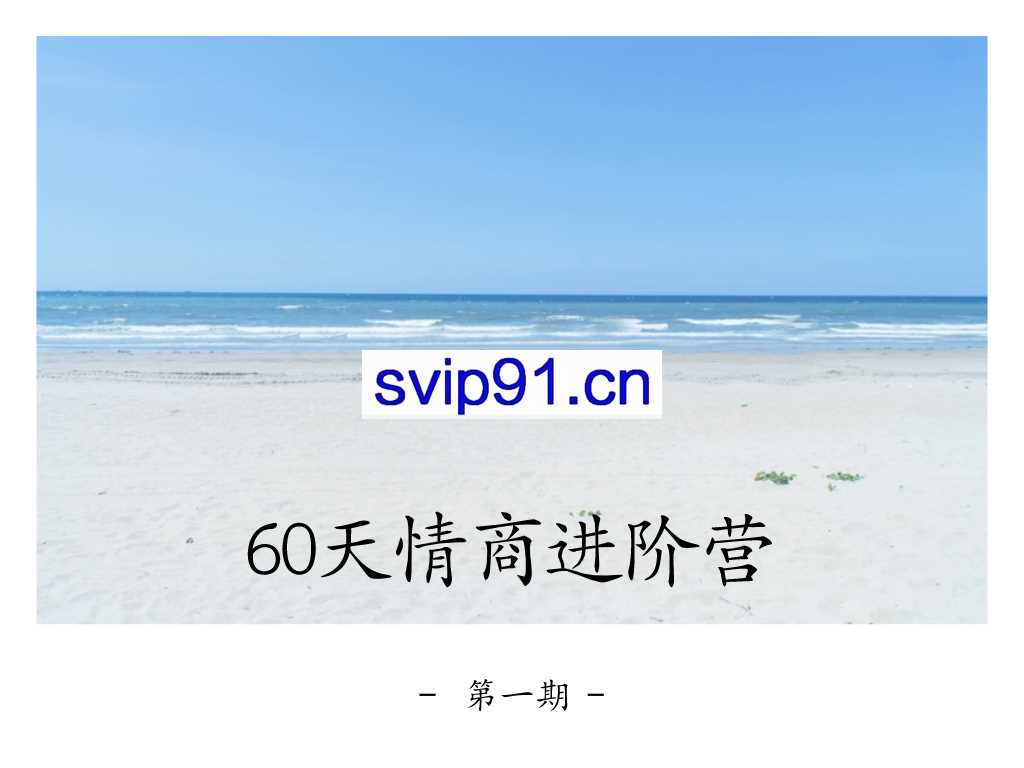 晚情·60天情商进阶营(第1+2期)，价值3999元