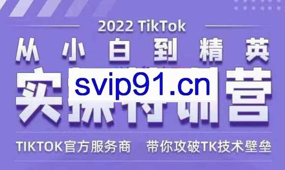 Seven漆·2022Tiktok从小白到精英实操特训营