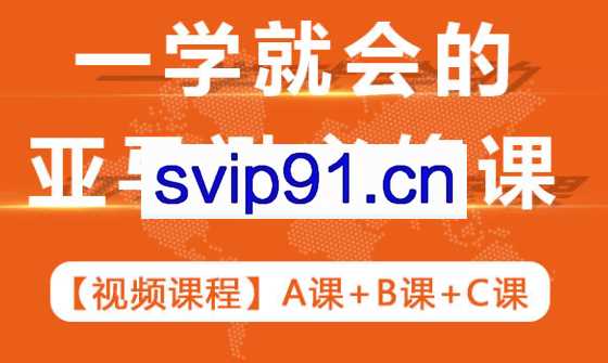 一学就会的亚马逊必修课，A课+B课+C课，价值29800元