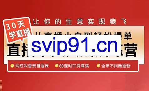 网红叫兽·30天从直播小白到轻松爆单，价值5980元