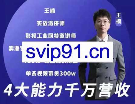 王楠·4大能力千万营收，价值4980元