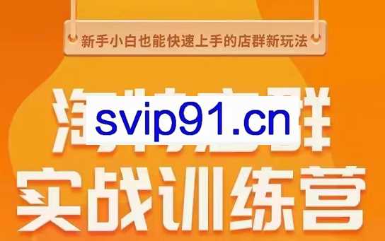 HYS·淘特点群实战训练营，价值1980元