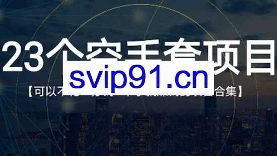23个空手套项目大合集