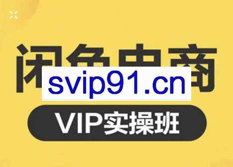 鱼客·闲鱼电商零基础入门到进阶VIP实战课程