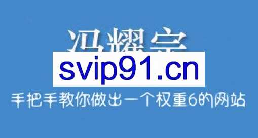冯耀宗·SEO培训班，价值8000元