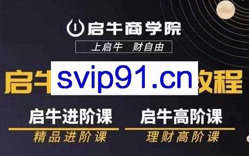 启牛商学院·进阶+高阶投资理财全套课程