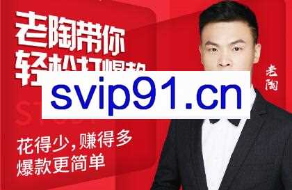 韭菜电商·老陶带你轻松打爆款，价值980元