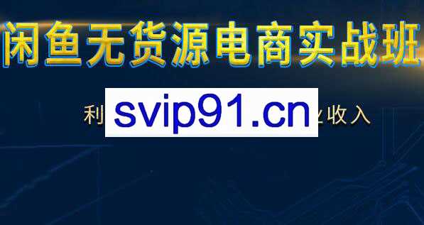 诺思星·2021闲鱼无货源电商实战班