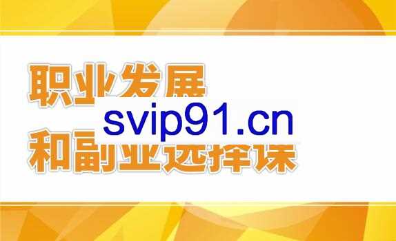 村西边老王·职业发展和副业选择课，价值399元
