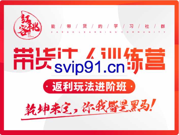 红桃客：带货达人返利训练营，价值688元