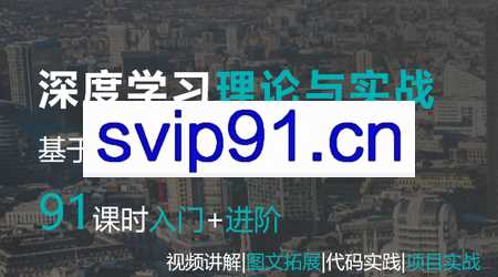 深度学习理论与实战PyTorch实现(视频+图文+代码)