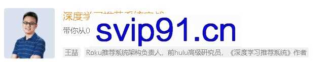 深度学习推荐系统实战