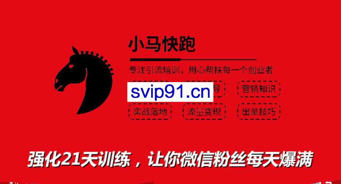 小马快跑·专注引流培训系列