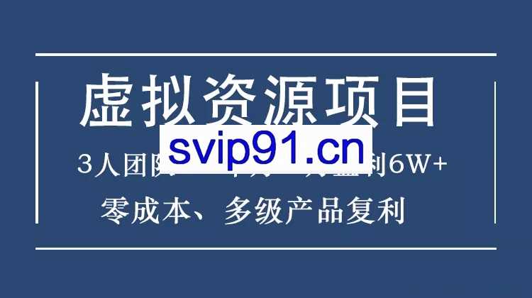 暴疯团队：虚拟资源项目-新手、高客单价、多产品复利