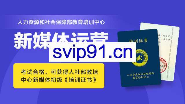 馒头商学院：新媒体运营(初级/证书班)