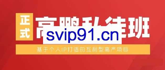 高鹏月入5万项目私徒班(无水印)