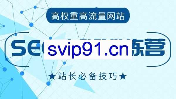 新纪元seovip课程：专注内页排名和流量提升特训营