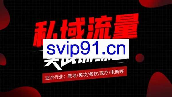 2020私域流量实战训练营 4周让转化率和营收翻倍