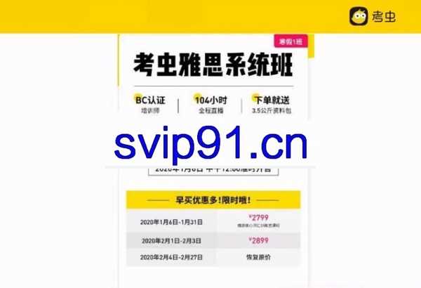 2020考虫雅思系统班寒假班 视频+资料讲义