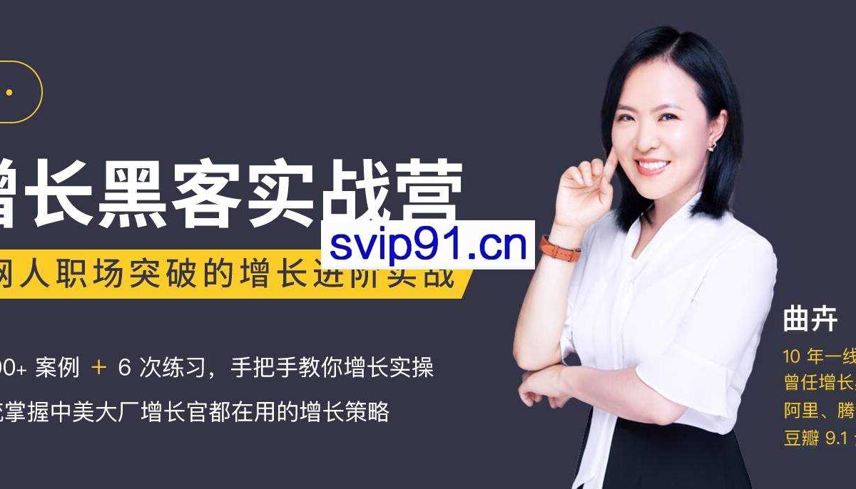 三节课：高阶增长黑客实战营 互联网人职场突破的增长进价实战