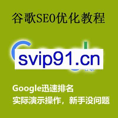 谷歌SEO教程视频 google外贸网站英文网站关键词排名推广搜索优化