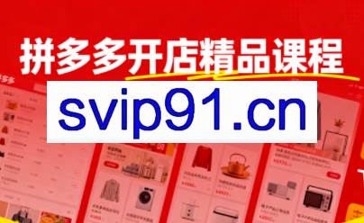 枫海老师·拼多多开店精品课程