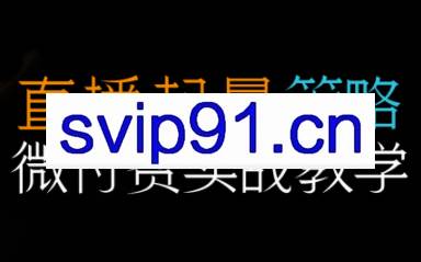 半野老师·直播带货起量与微付费必学课视频号