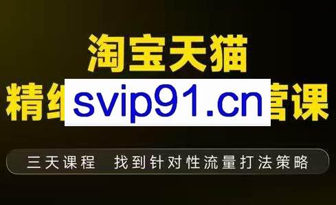 猫课子幽·淘宝天猫精细化爆品运营【音频+字幕+文档】(9月12-14杭州线下课)