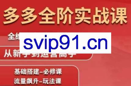 大炮·拼多多全阶实战课程(更新2026)
