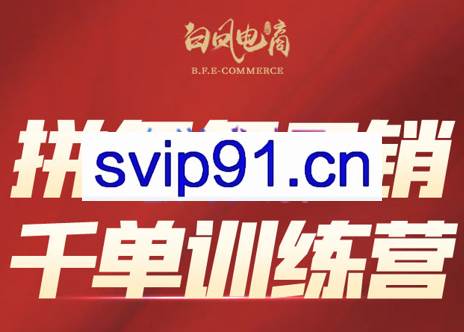 白凤电商·拼多多日销千单训练营（更新2026）