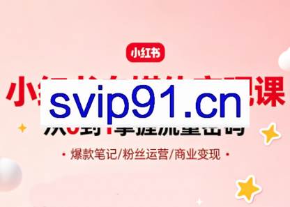 大漂亮·小红书自媒体变现课