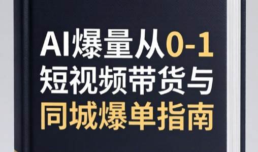 爵优文化·AI爆量从0-1短视频带货与同城爆单指南