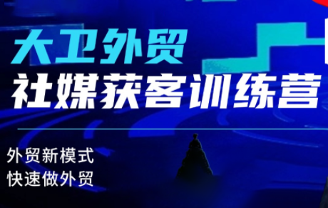 大卫老师·外贸社媒获客独家训练营(更新8月)