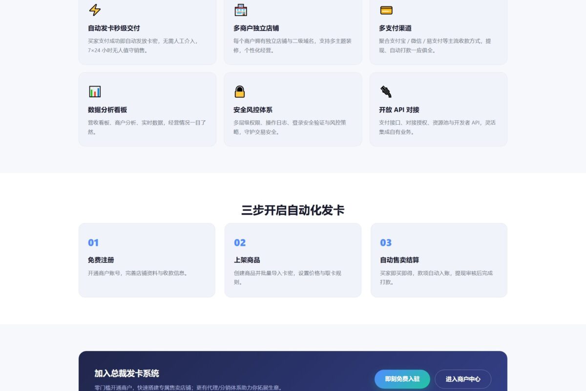 总裁自动发卡系统源码